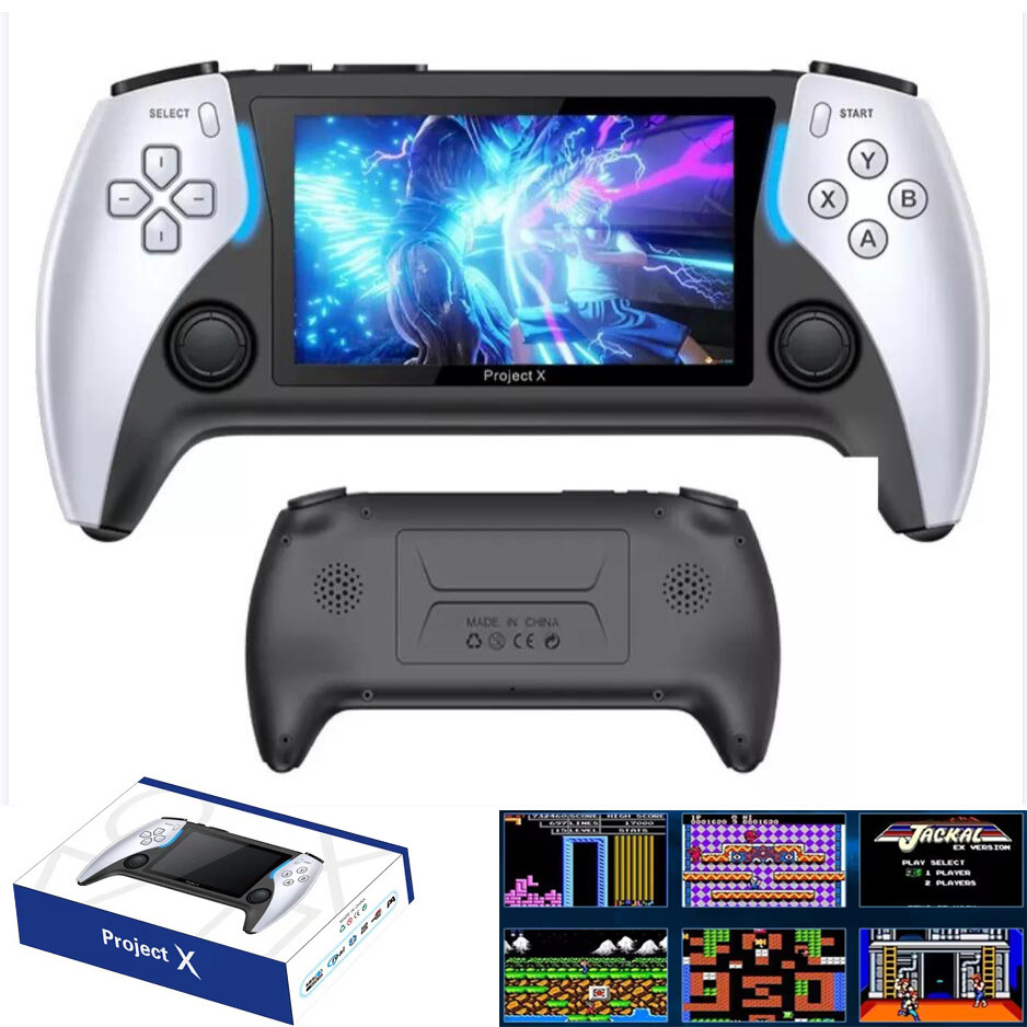 Ruční Retro Herní Konzole 4,3 palcová Obrazovka Ips S Vysokým Rozlišením (bílá)