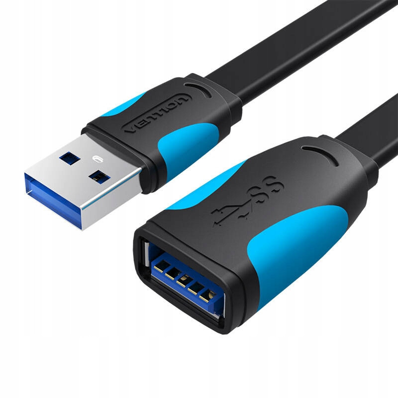 Vention Plochý prodlužovací Kabel Usb A 3.0 Rychlý přenos 5Gb/s 3m