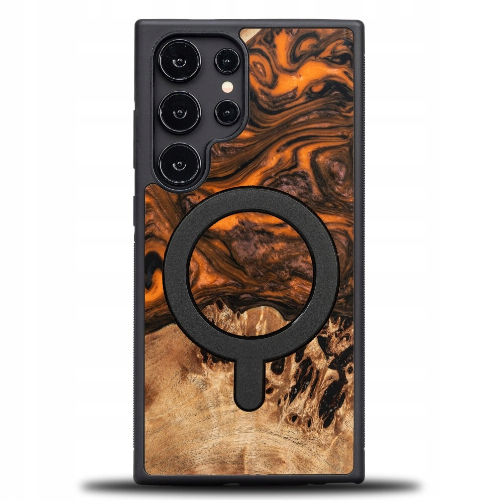 Jedinečné Pouzdro Bewood pro Samsung Galaxy S25 Ultra oranžové s MagSafe