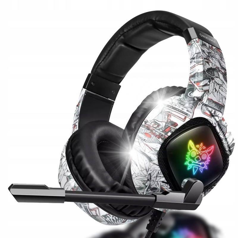 Onikuma K19 Camou Kabelová Sluchátka Přes Uši Rgb S Mikrofonem