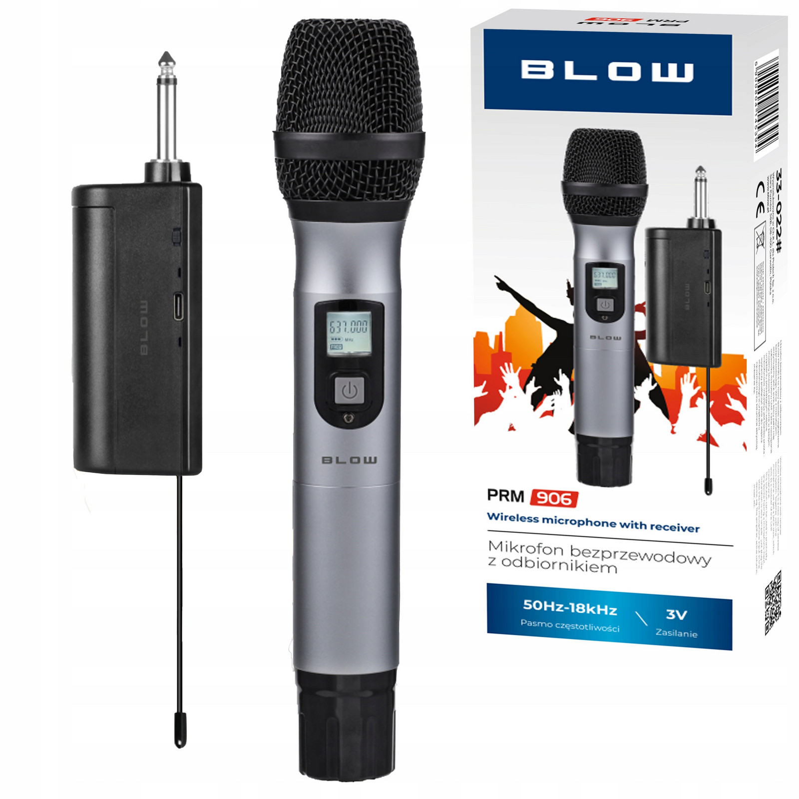 Profesionální Bezdrátový Mikrofon Karaoke Mono Jack 6.3 S Přijímačem