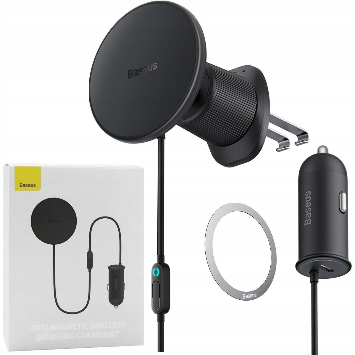 Držák telefonu do auta s nabíjením MagSafe 15W Zatahovací do mřížky