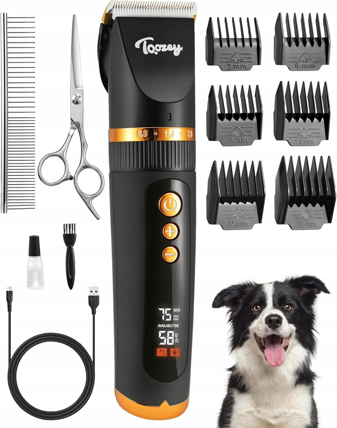 Profesionální Stříhací strojek na psy koček Bezdrátový Tichý Set