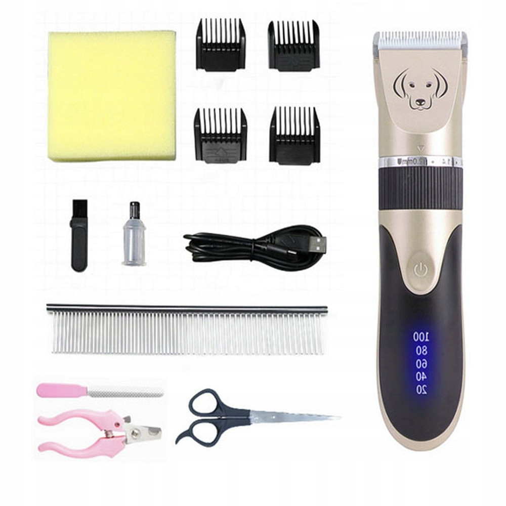 Zree Holicí Strojek pro zvířata Bezdrátový Psů Kočka Strojek na střežení