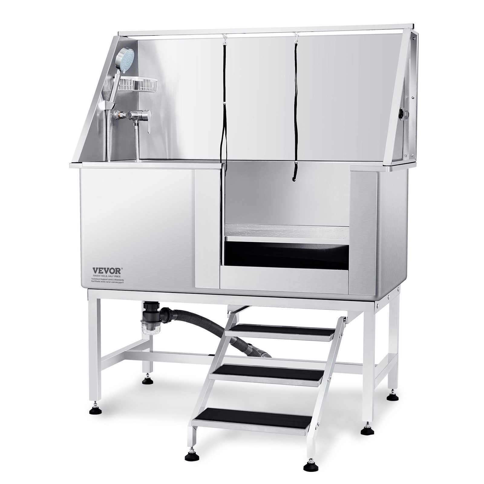 Vevor Vana pro zvířata 127CM Nerezové Oceli 150KG Pravými Dveřmi