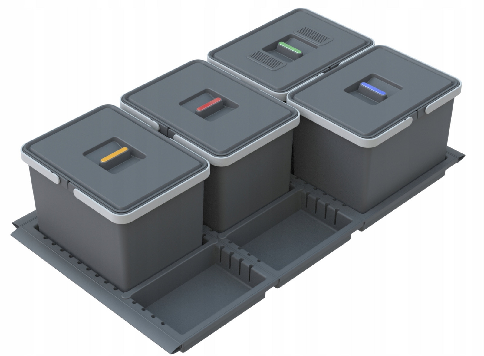 Sada košů třídič odpadků do zásuvky 4x12L Elletipi