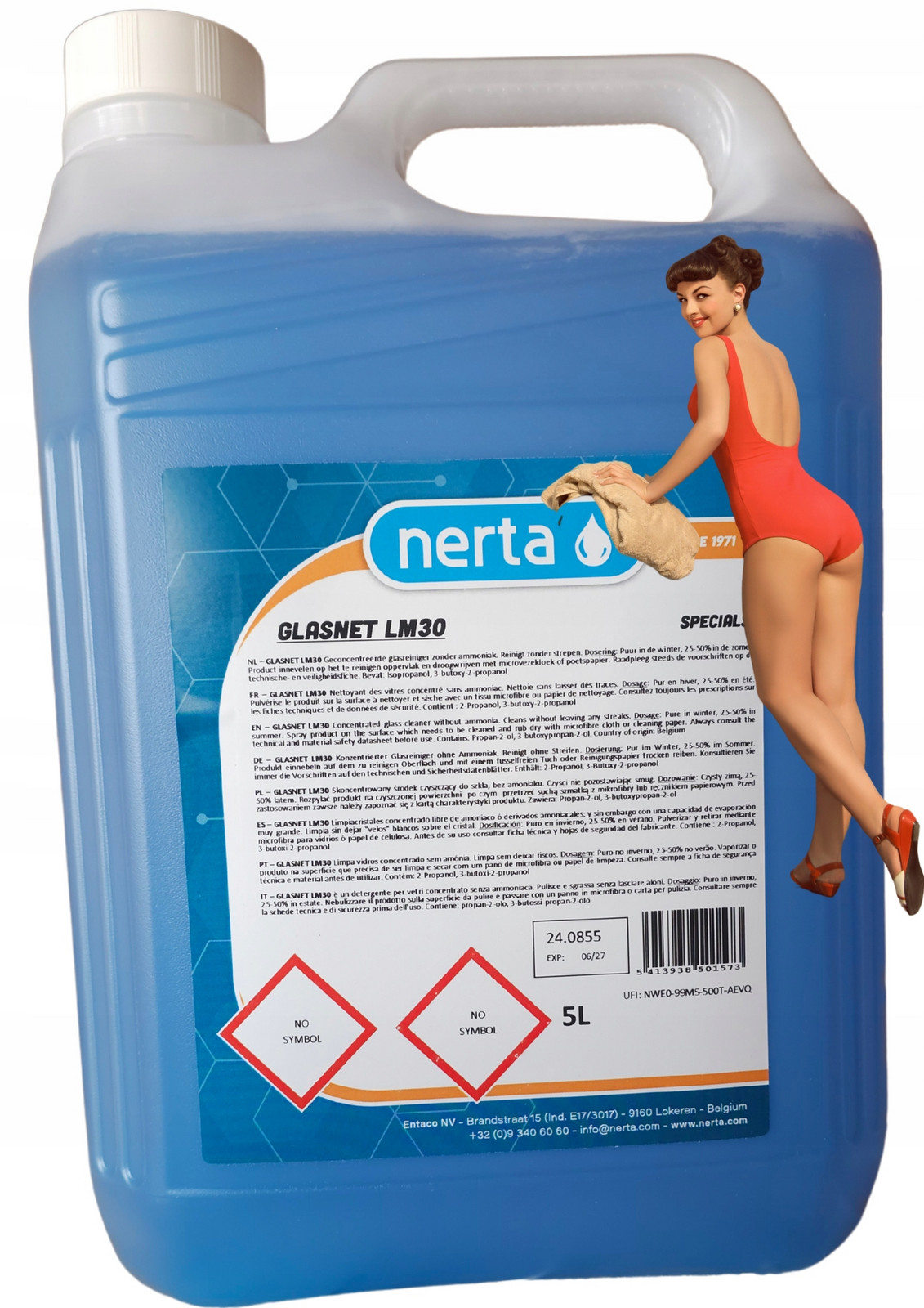 Nerta Glasnet LM30 5L Profesionální prostředek na mytí skel Luster Detailing