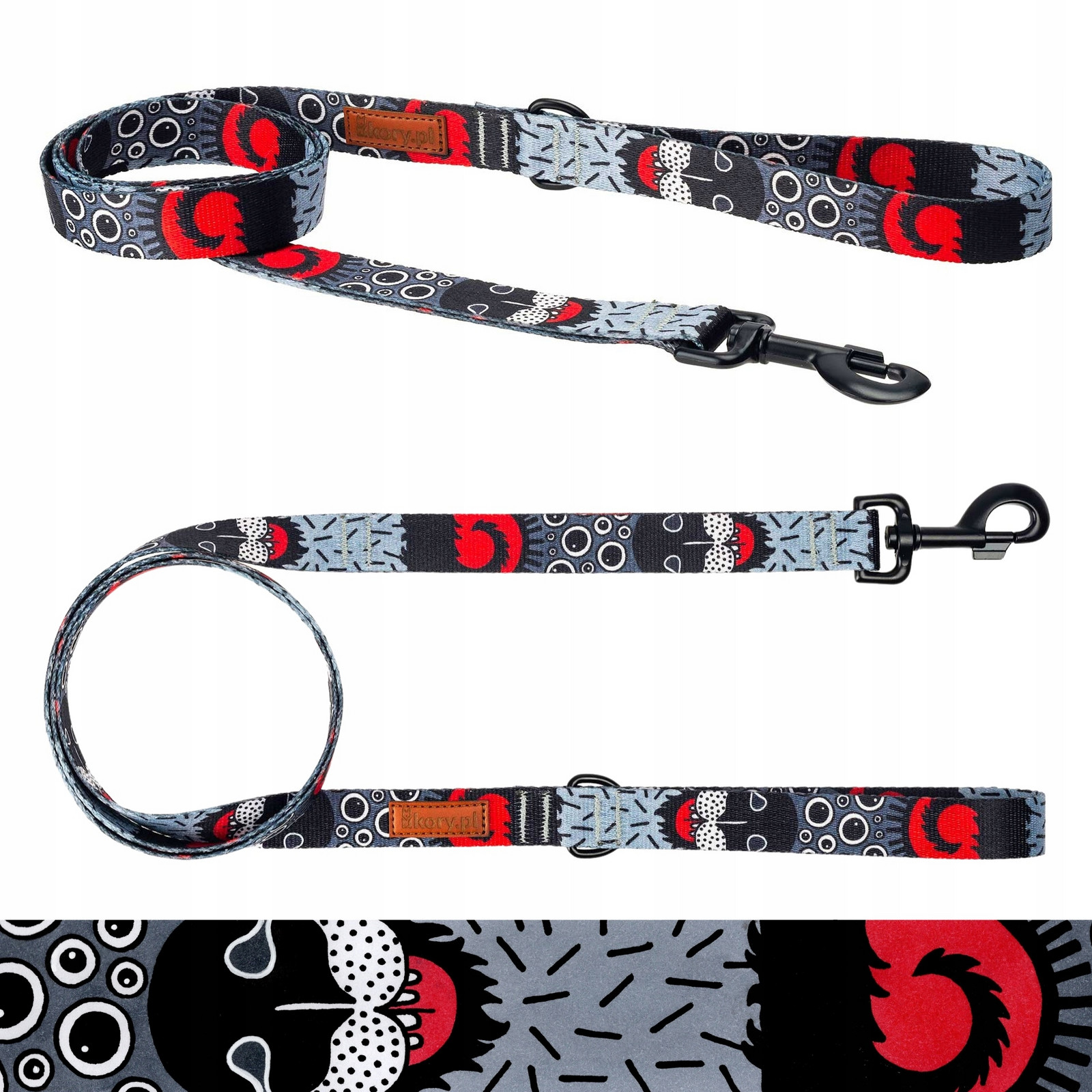 Městské vodítko malý pejsek štěně do 6 kg jezevčík Jrt 180 cm Ukory Černé