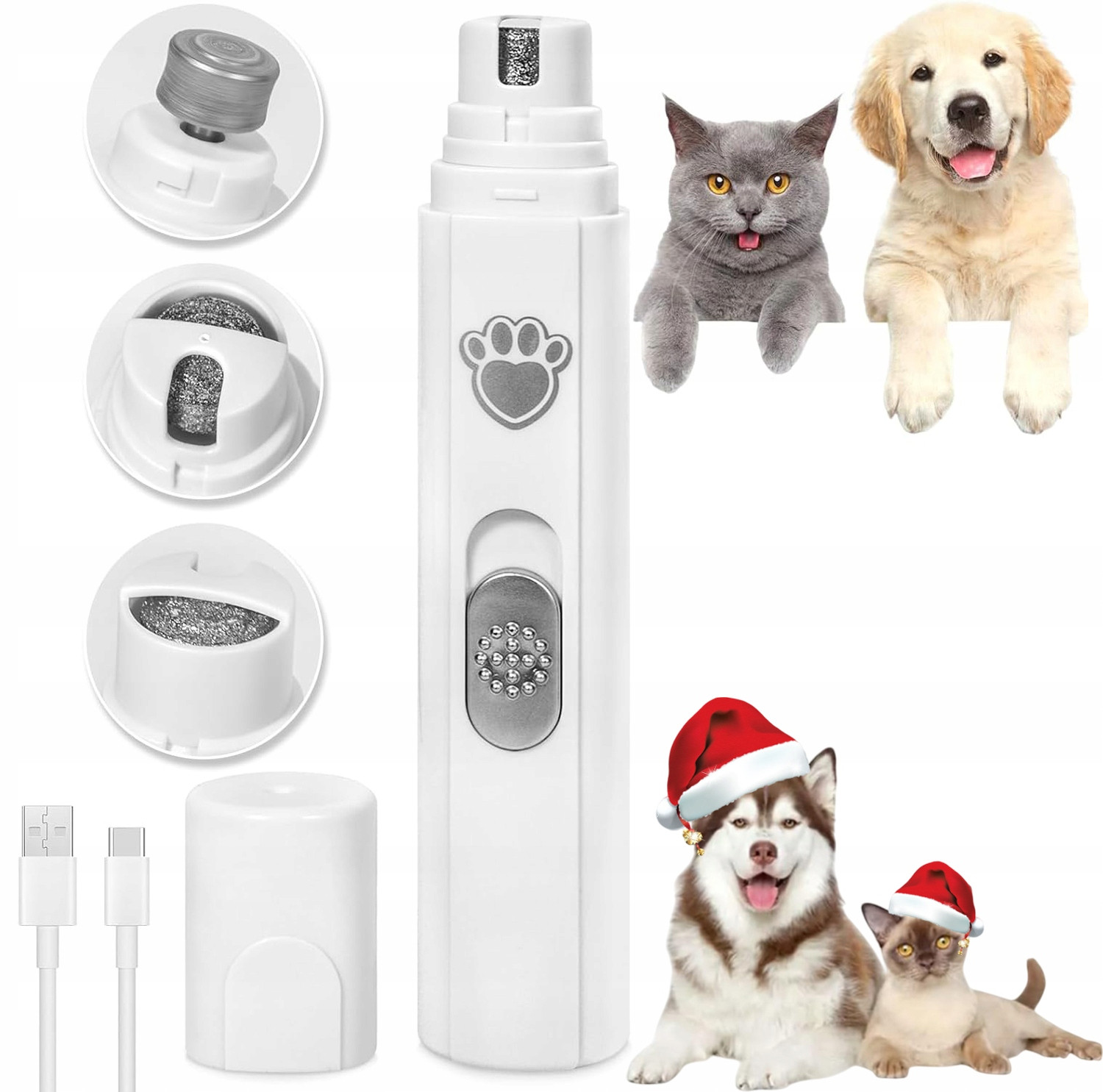 Elektrická Kleštička Na Nehtové Drápky Pro Psa Kočku 2 Rychlosti Usb
