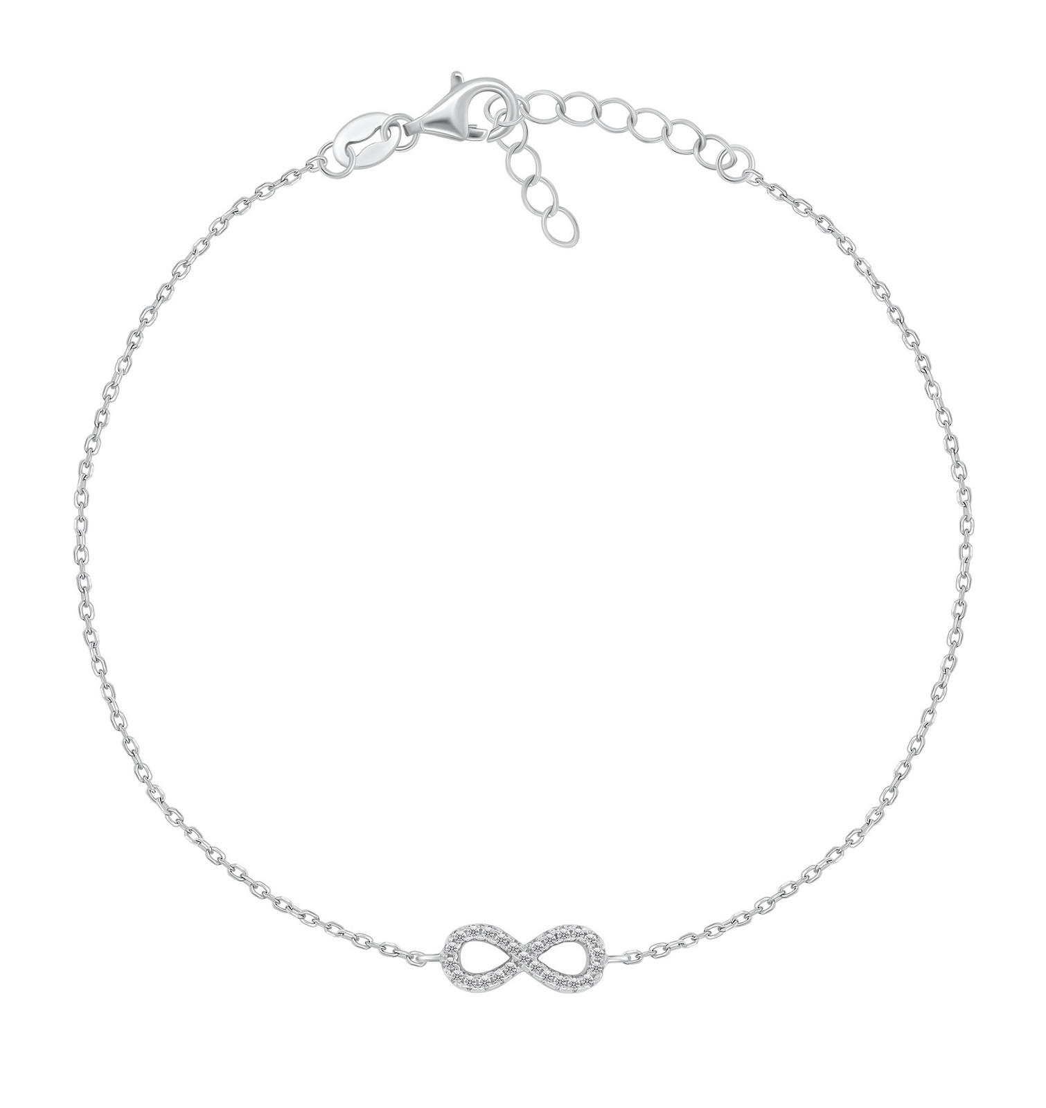 Brilio Silver Stříbrný náramek na nohu Nekonečno ANK110W