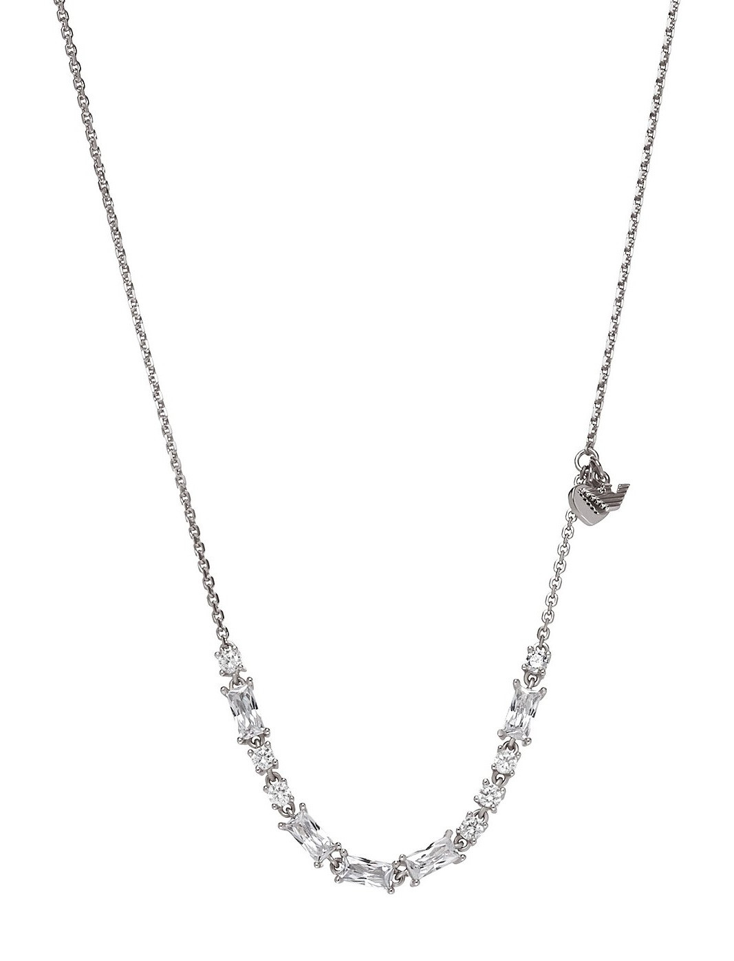 Emporio Armani Blyštivý stříbrný náhrdelník se zirkony EG3604040