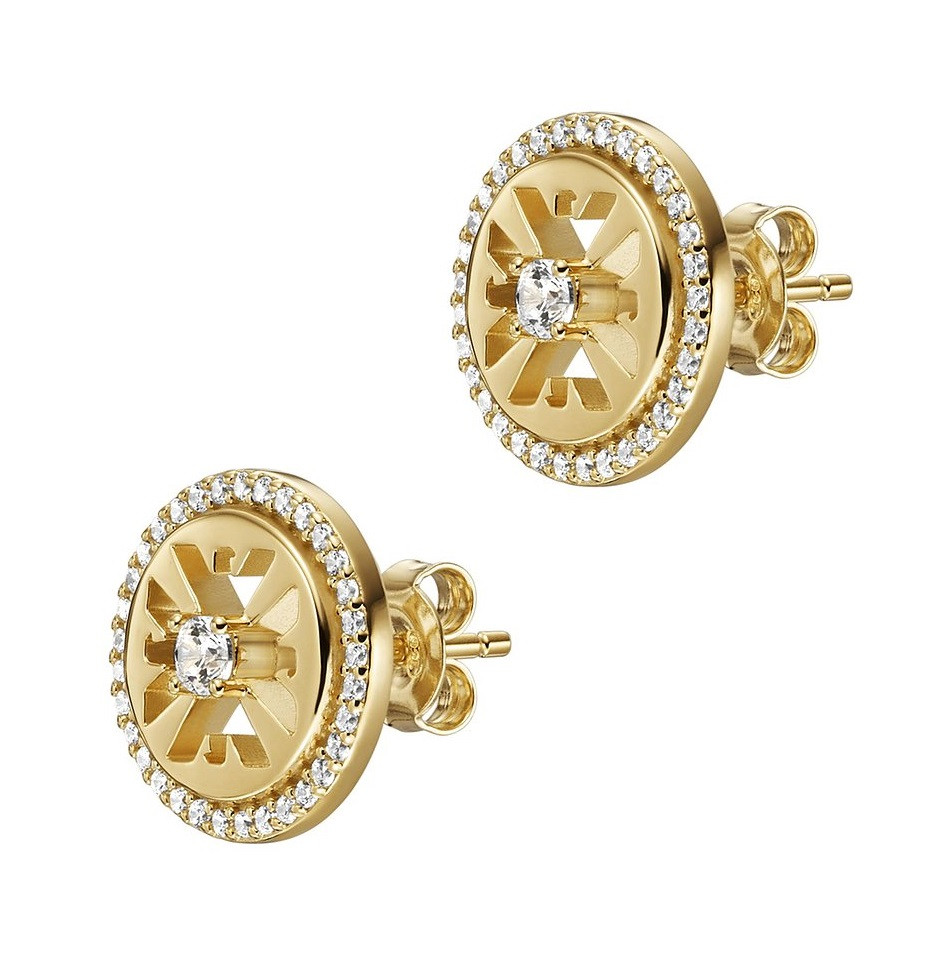 Emporio Armani Fashion pozlacené náušnice se zirkony EG3596710