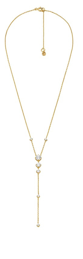 Michael Kors Pozlacený náhrdelník Premium se zirkony MKC1452AN710