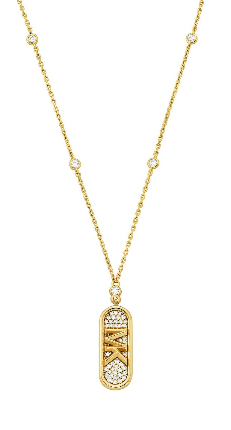 Michael Kors Fashion pozlacený náhrdelník se zirkony Kors MK MKC1729CZ710