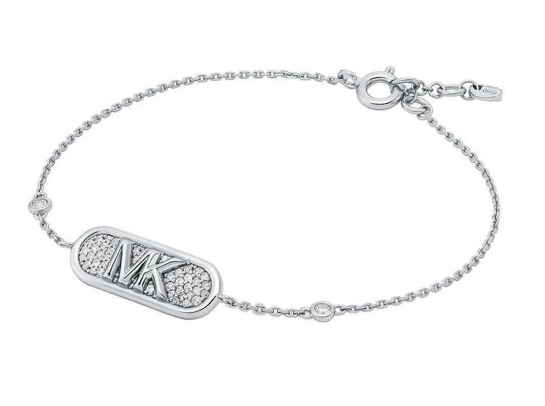 Michael Kors Třpytivý stříbrný náramek Kors MK MKC1730CZ040