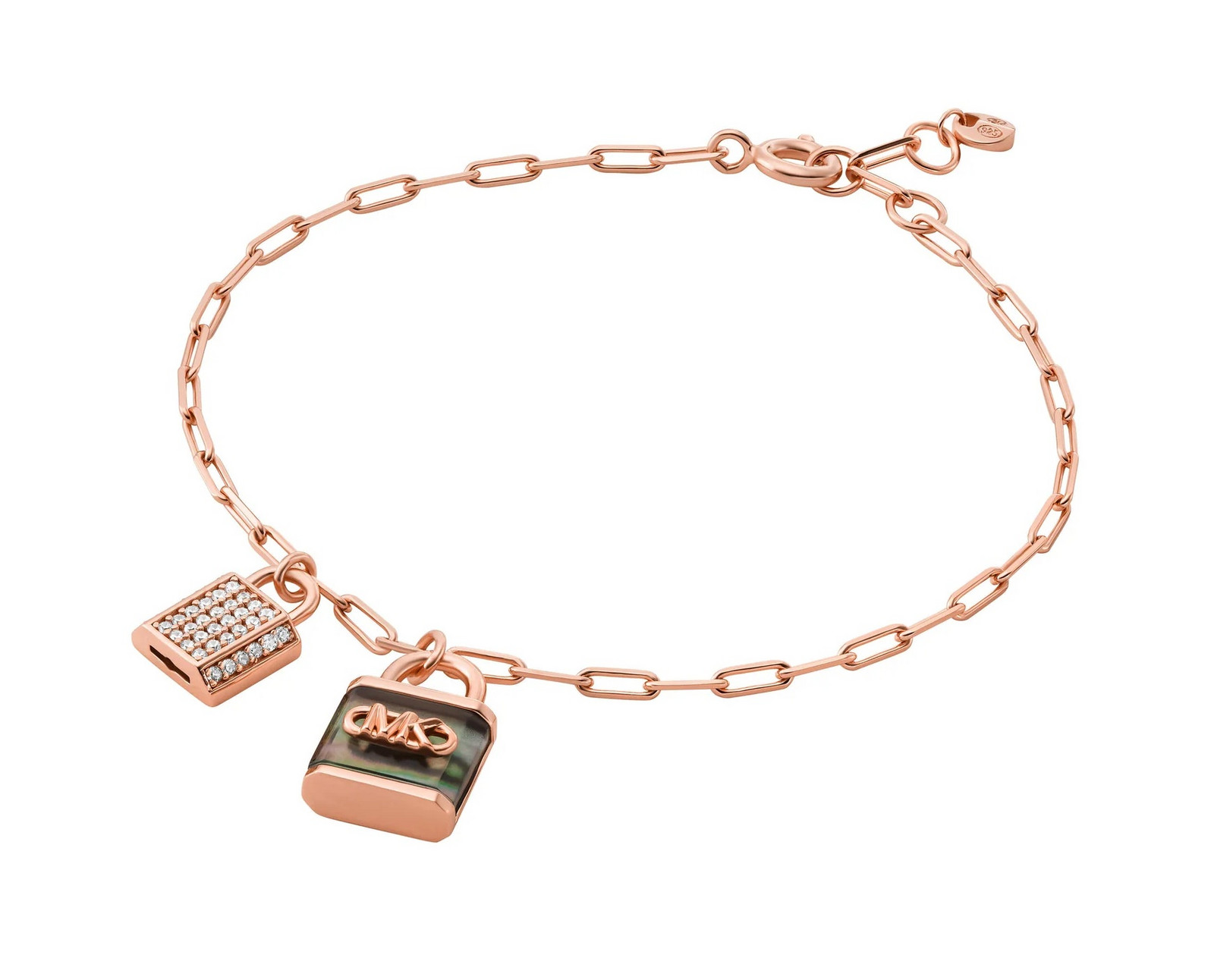 Michael Kors Pozlacený náramek se zirkony a perletí Premium MKC1742TN791