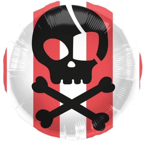 Foliový balonek Pirátská lebka a hnáty, 45 cm