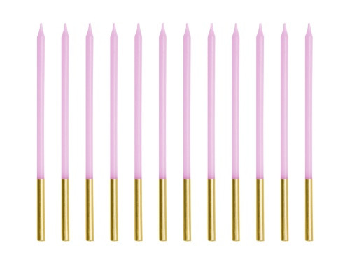 Narozeninové svíčky dlouhé, levandulové, 14 cm