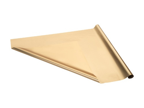 Saténová dekorační fólie, luxusní zlatá, 0,8 x 25 m