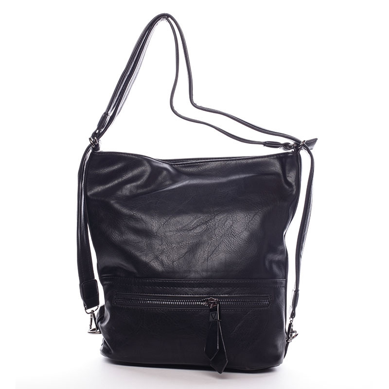 Dámská trendová kabelka batoh přes rameno Estefani, černá