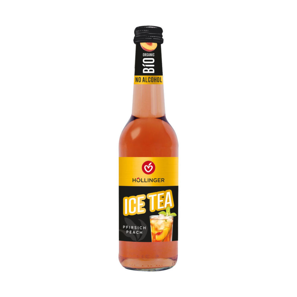 Drink nealkoholický Ice Tea Broskev 330 ml BIO   HOLLINGER