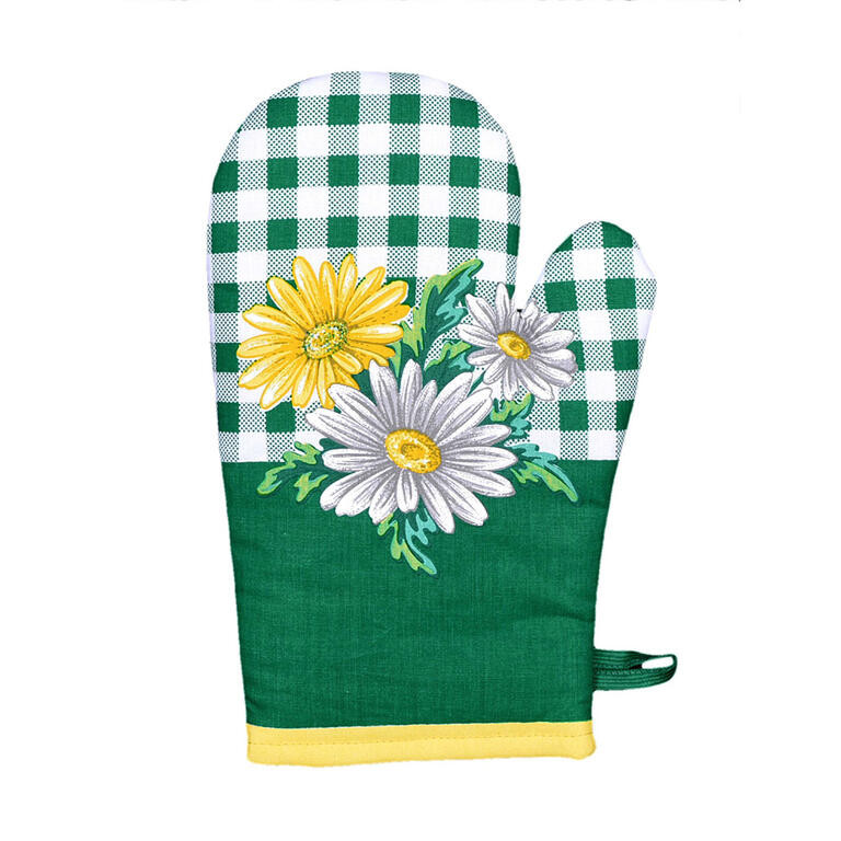 Kuchyňská chňapka GERBERA zelená