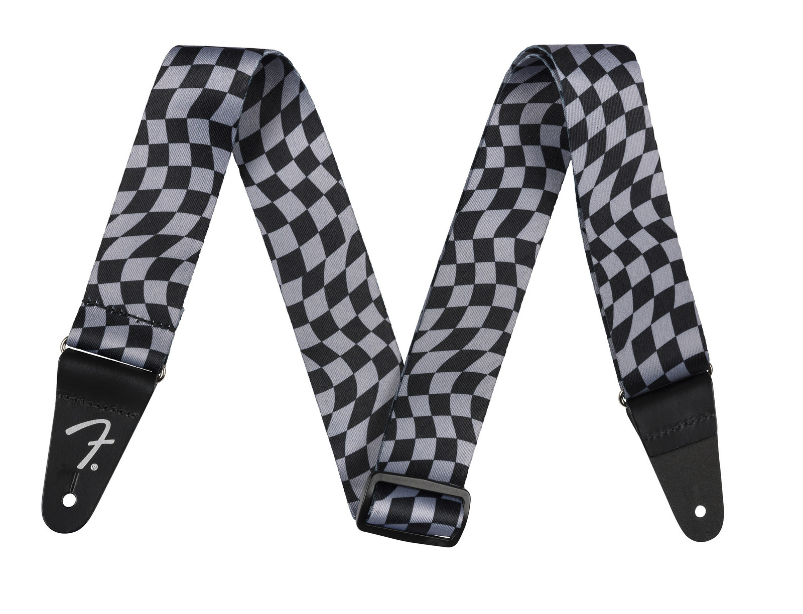 Fender Wavy Checkerboard Polyester Strap Gray