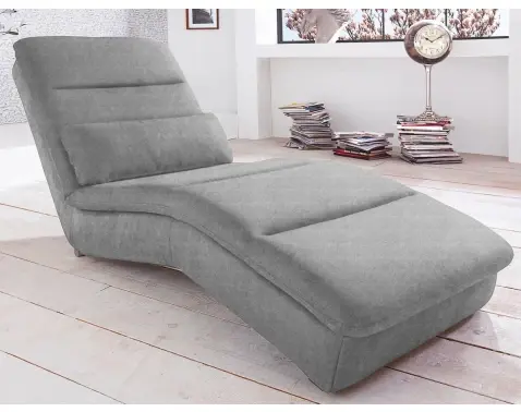 Relaxační lehátko Yankee, melírová světle šedá látka