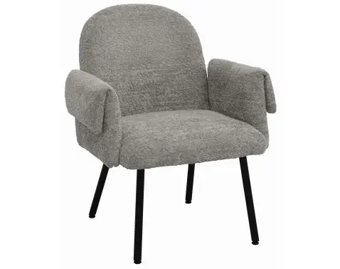 Jídelní židle Izabel, světle šedo-béžová strukturovaná látka