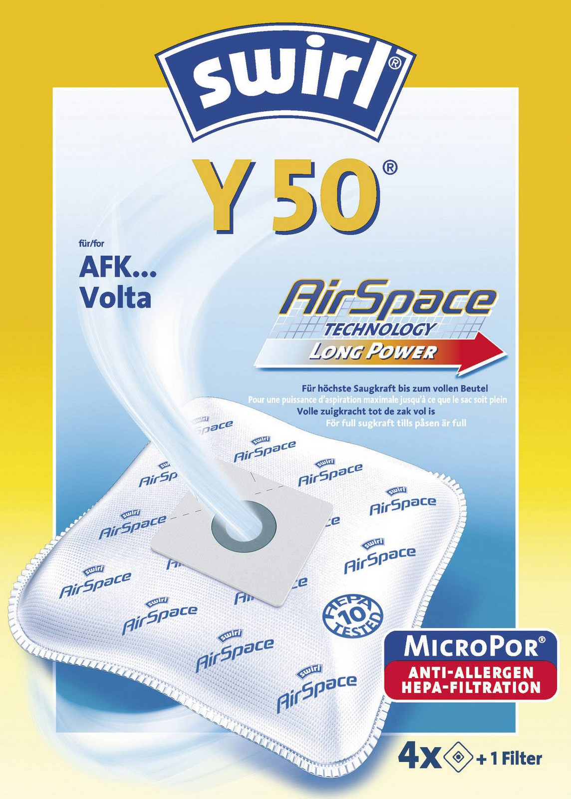 Swirl Y50 AirSpace sáčky do vysavače 4 ks