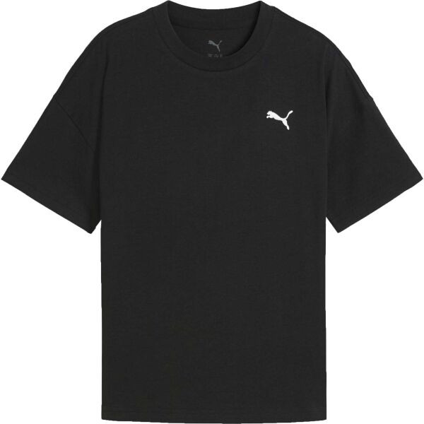 Puma WARDROBE ESS RELAXED TEE G Dívčí triko, černá, velikost