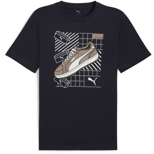 Puma GRAPHIC SNEAKER TEE Pánské triko, tmavě modrá, velikost