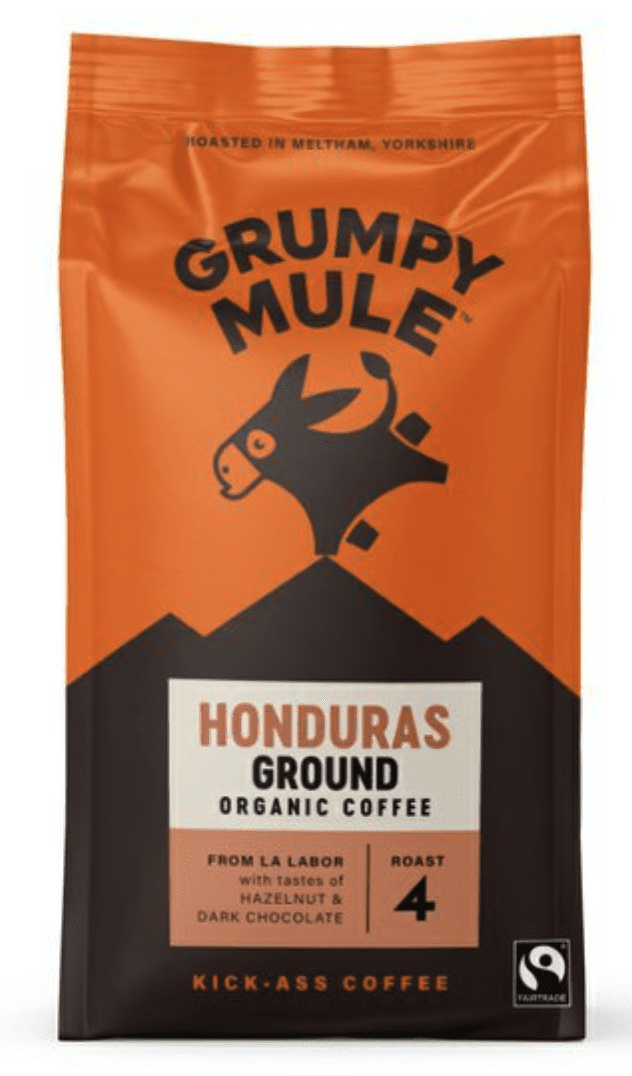 Grumpy Mule Honduras Ground Coffee, 100 % Arabica, mletá káva, BIO, 200 g