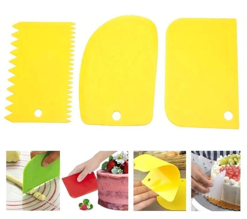 Cukrářská stěrka na zdobení dortů sada 3 kusů