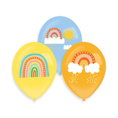 Balónky latexové Retro duha barevné 6 ks Albi