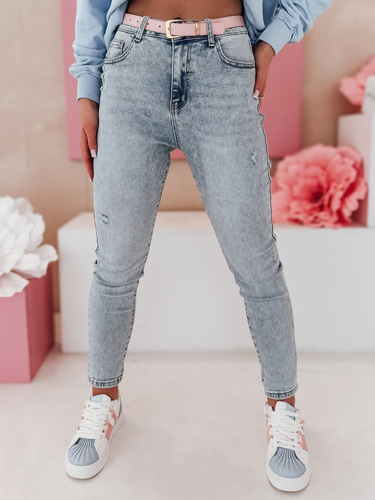 Spodnie damskie slim fit jeansowe SKINNEX niebieskie Dstreet