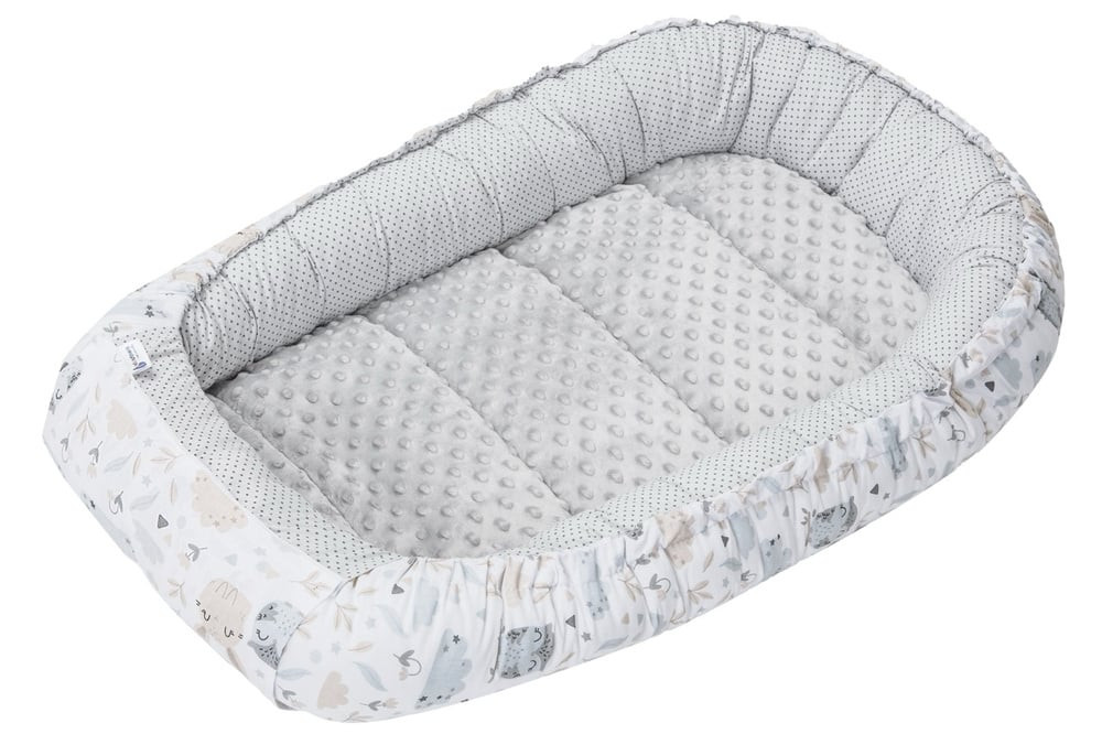 Medi Partners Baby cocoon/nest – Glade + gray Minky