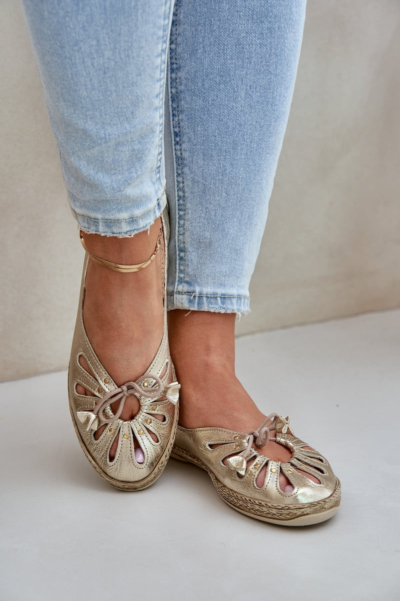 Ploché baleríny z přírodní kůže Zazoo