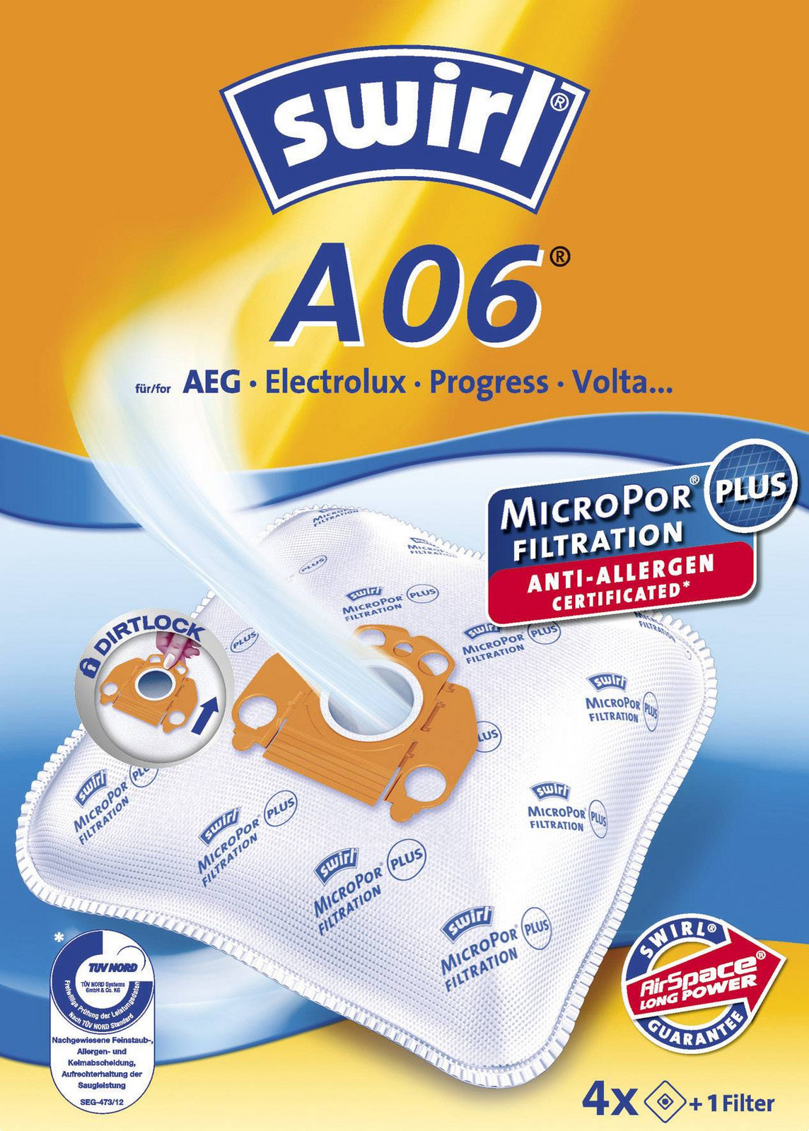 Swirl A06 Airspace sáčky do vysavače 4 ks