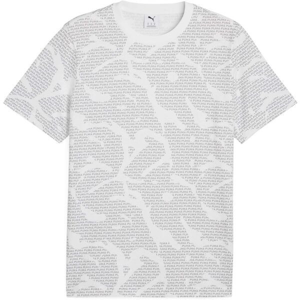 Puma ESSENTIALS LOGO LAB AOP TEE Pánské triko, šedá, velikost