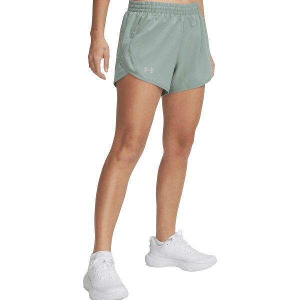 Under Armour FLY BY 3'' Dámské kraťasy, zelená, velikost
