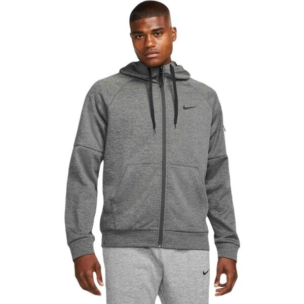 Nike THERMA-FIT Pánská mikina, tmavě šedá, velikost