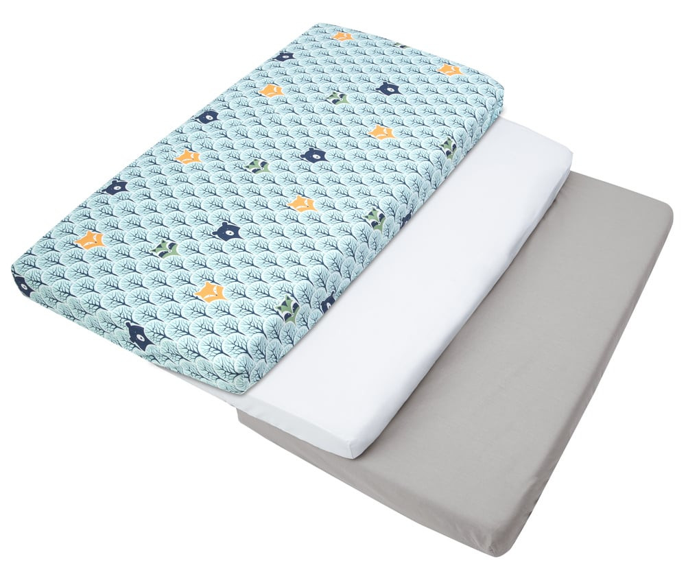 Medi Partners Set of 3 pcs. Fitted Sheet 100% Cotton Baby Bed Linen Mattress