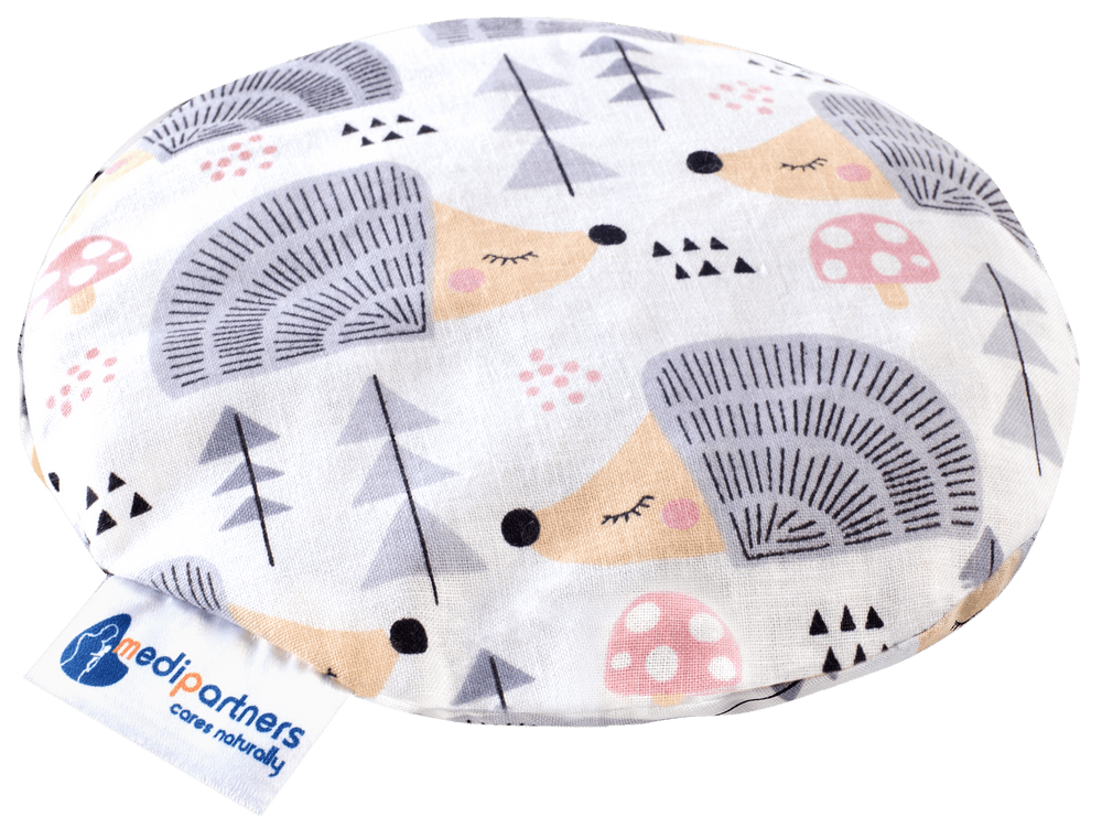 Medi Partners Thermofor with cherry seeds for children - Grey hedgehogs