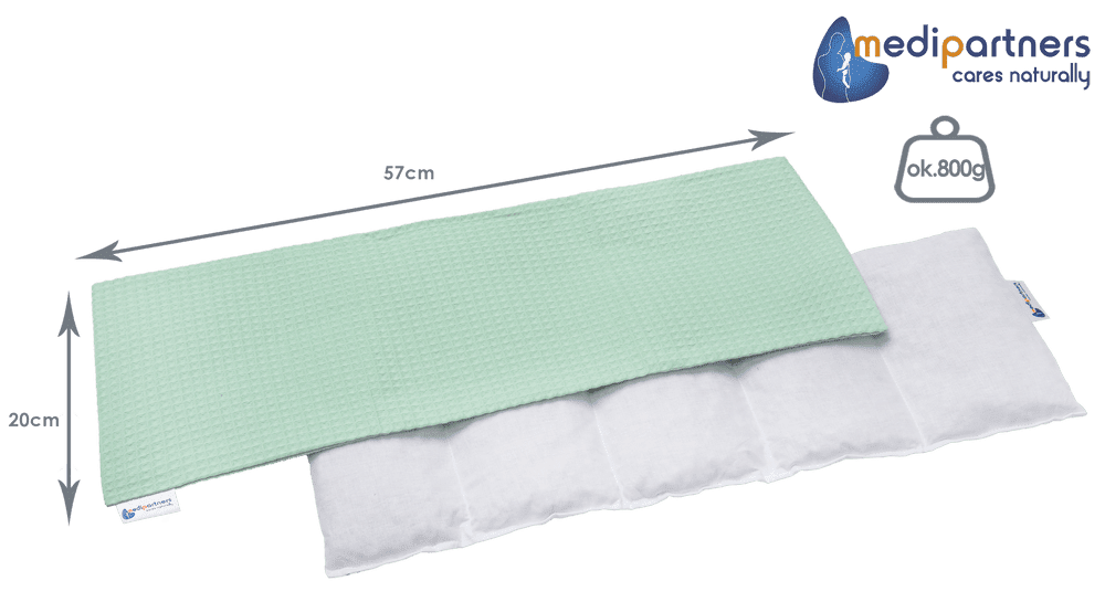 Medi Partners Thermophor with cherry seeds large 20x60 – 5 chambers Waffle – Mint