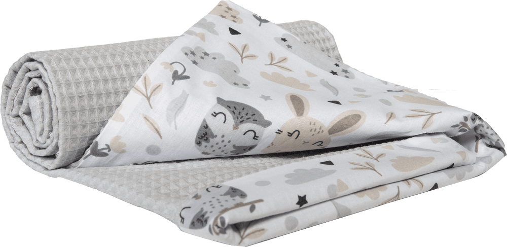 Medi Partners Blanket 75x100 cotton + cotton Waffle – Polana + gray waffle