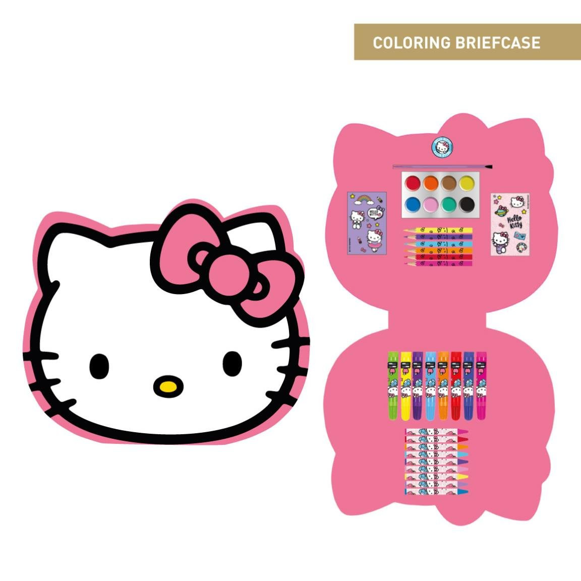 COLOURING STATIONERY SET BOX HELLO KITTY
