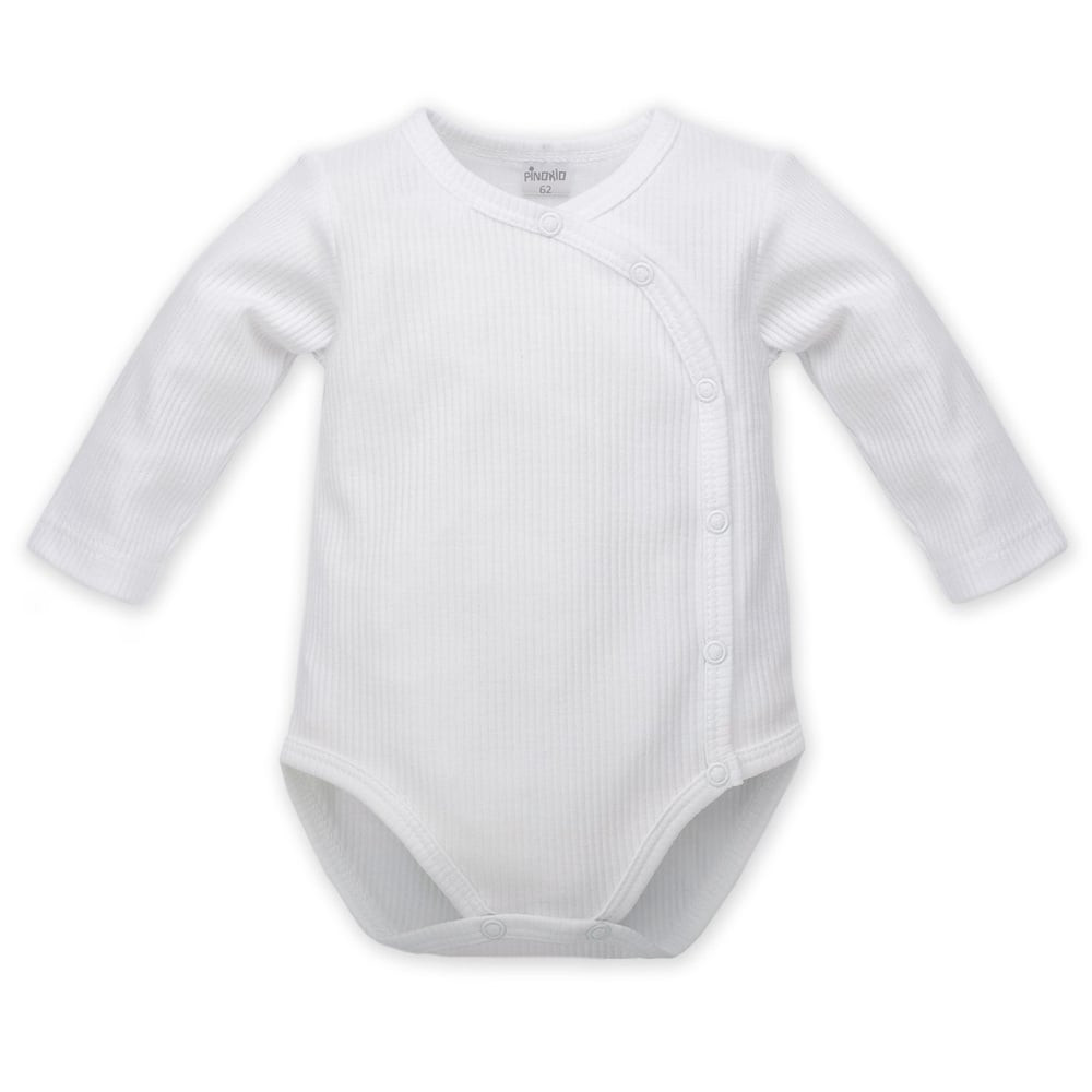 Pinokio Bodysuit Buttoned Long Sleeve White