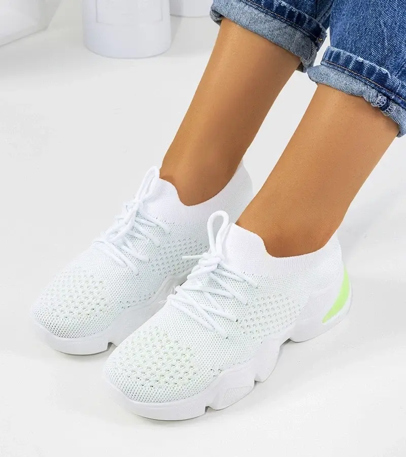 D/CEO White green Daniela sport sneakers