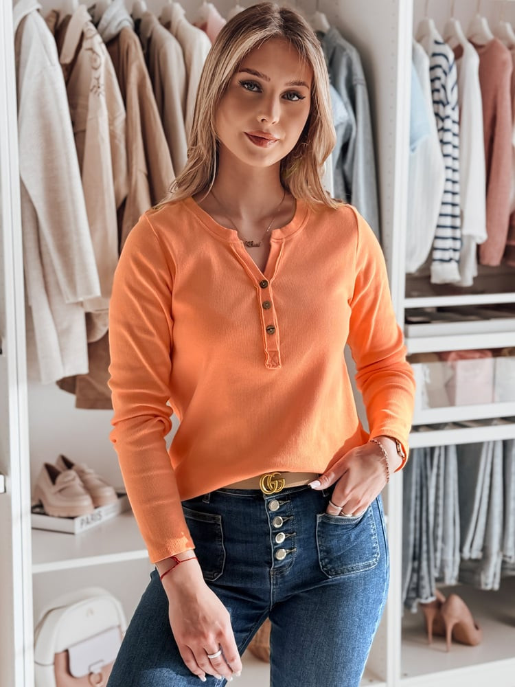 Long sleeve damski one size FELORIA pomarańczowa Dstreet